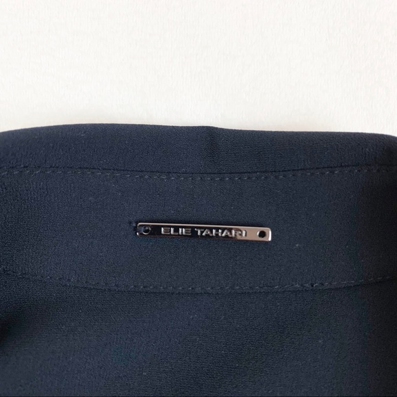 Elie Tahari long sleeve asymmetrical shirt dress - Picture 7 of 8